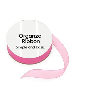 Simple and Basic Pink Organza Ribbon (8mmx10m) (SBA405)