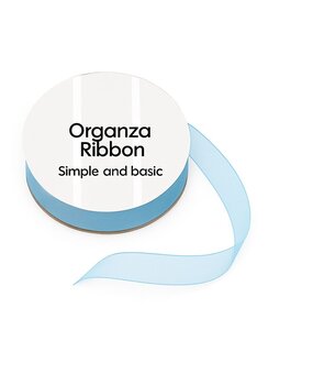Simple and Basic Light Blue Organza Ribbon (8mmx10m) (SBA406)