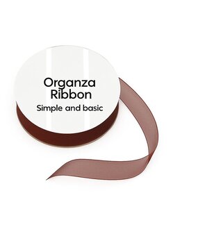 Simple and Basic Rusty Brown Organza Ribbon (8mmx10m) (SBA408)