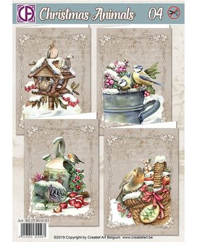 Creatief Art Card Kit Christmas Animals 04 (RE2530-0105)