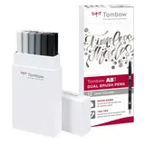 Tombow ABT Dual Brush Pens Gray Colors (12pcs) (ABT-12P-3)