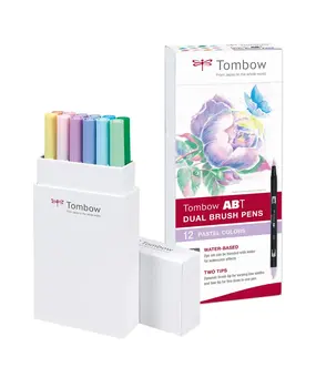 Tombow ABT Dual Brush Pens Pastel Colors (12pcs) (ABT-12P-2)