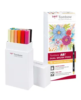 Tombow ABT Dual Brush Pens Secondary Colors (18pcs) (ABT-18P-2)