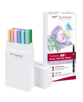 Tombow ABT Dual Brush Pens Pastel Colors (18pcs) (ABT-18P-5)