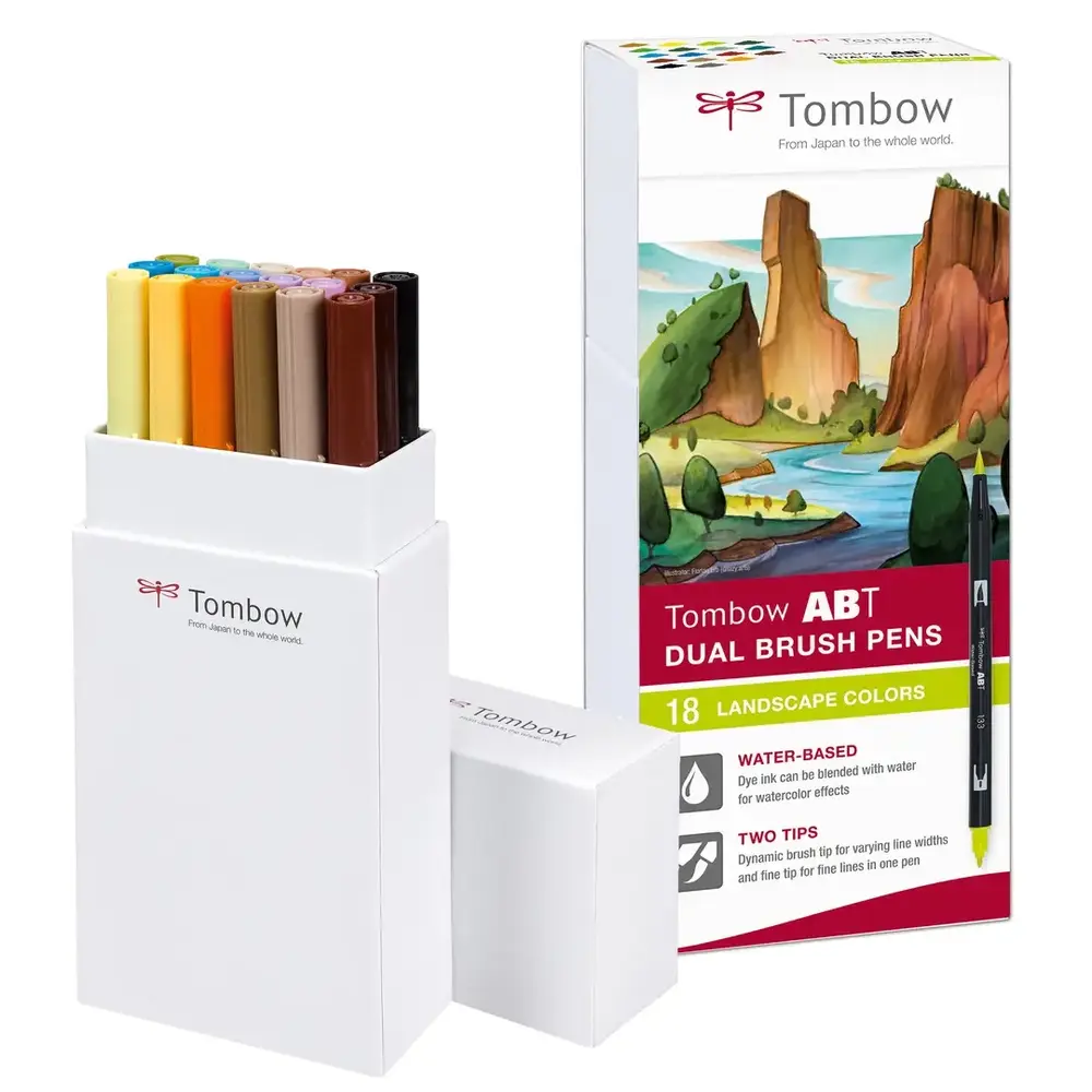 Tombow ABT Dual Brush Pens Landscape Colors (18pcs) (ABT-18P-6)