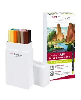 Tombow ABT Dual Brush Pens Landscape Colors (18pcs) (ABT-18P-6)