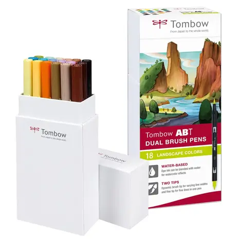 Tombow ABT Dual Brush Pens Landscape Colors (18pcs) (ABT-18P-6)