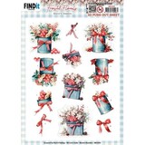 Berrie's Beauties Frosted Florals 3D Push Out Tin (SB11059)