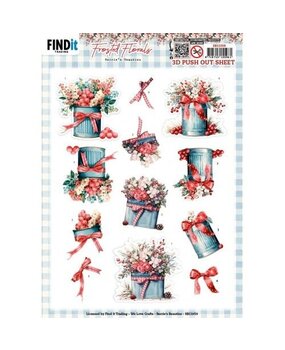 Berrie's Beauties Frosted Florals 3D Push Out Tin (SB11059) Berrie's Beauties Frosted Florals 3D Push Out Tin (SB11059)