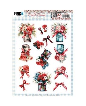 Berrie's Beauties Frosted Florals 3D Push Out Vase (SB11060) Berrie's Beauties Frosted Florals 3D Push Out Vase (SB11060)