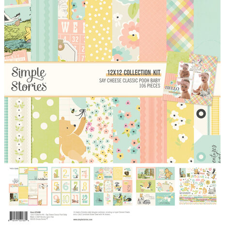 Simple Stories Say Cheese Classic Pooh Baby 12x12 Inch Collection Kit (25800)