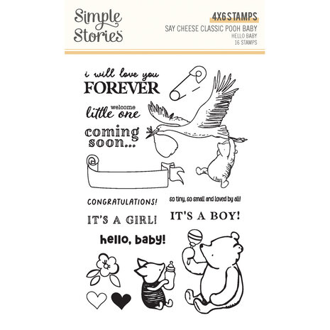 Simple Stories Say Cheese Classic Pooh Baby Stamps Hello Baby (25824) Simple Stories Say Cheese Classic Pooh Baby Stamps Hello Baby (25824)