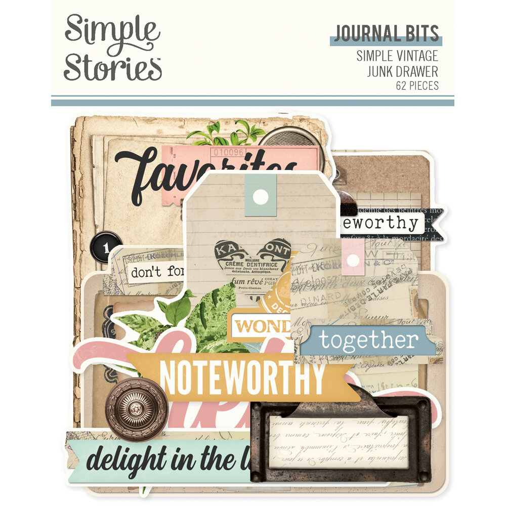 Simple Stories Simple Vintage Junk Drawer Journal Bits (26027)
