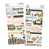 Simple Stories Simple Vintage Junk Drawer Foam Stickers (26031)