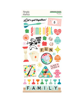 Simple Stories PRE-ORDER Game Night 6x12 Inch Chipboard Stickers (26117) Simple Stories PRE-ORDER Game Night 6x12 Inch Chipboard Stickers (26117)