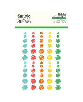Simple Stories PRE-ORDER Game Night Glitter Enamel Dots (26123) Simple Stories PRE-ORDER Game Night Glitter Enamel Dots (26123)