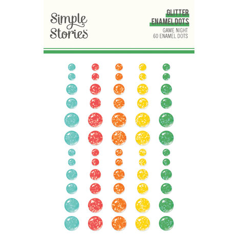 Simple Stories Game Night Glitter Enamel Dots (26123)