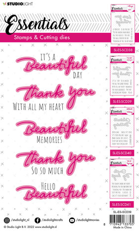 Studio Light Beautiful and Thank You Stamp & Die (SL-ES-SCD39) (OUTLET) Studio Light Beautiful and Thank You Stamp & Die (SL-ES-SCD39) (OUTLET)