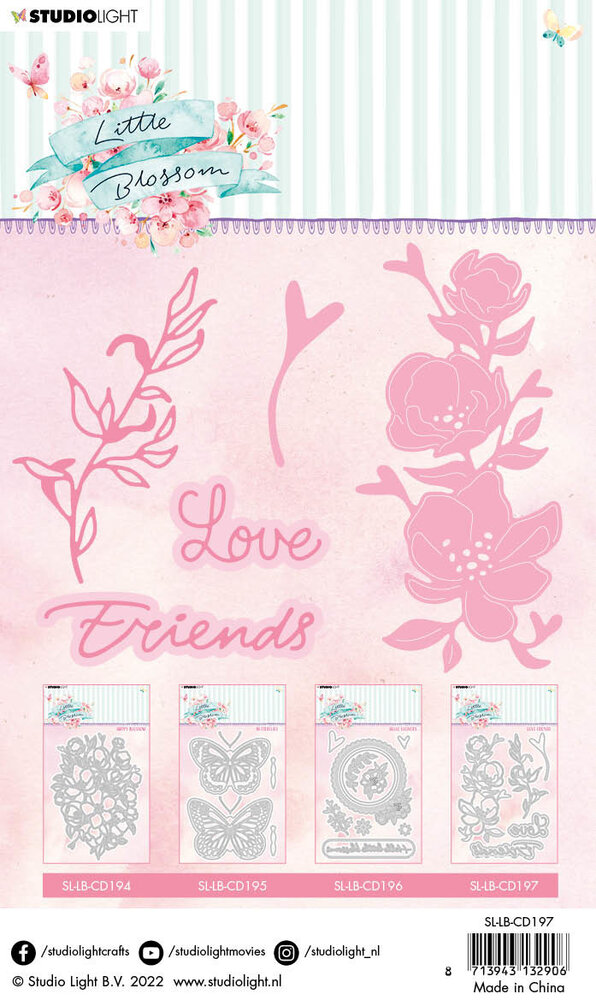 Studio Light Little Blossom Cutting Dies Love Friends (SL-LB-CD197) (OUTLET) Studio Light Little Blossom Cutting Dies Love Friends (SL-LB-CD197) (OUTLET)