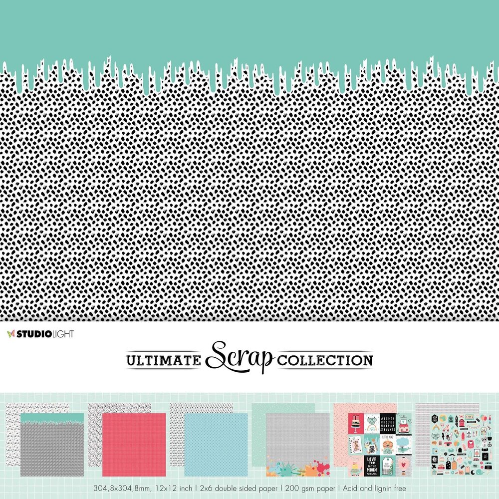 Studio Light Ultimate Scrap Collection 12x12 Inch Paper Pack Background (SL-USC-PS06) (OUTLET) Studio Light Ultimate Scrap Collection 12x12 Inch Paper Pack Background (SL-USC-PS06) (OUTLET)