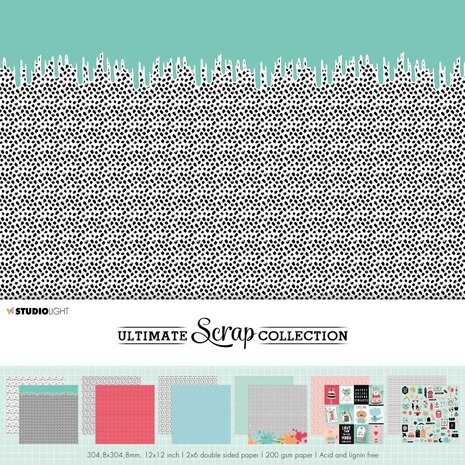 Studio Light Ultimate Scrap Collection 12x12 Inch Paper Pack Background (SL-USC-PS06) (OUTLET) Studio Light Ultimate Scrap Collection 12x12 Inch Paper Pack Background (SL-USC-PS06) (OUTLET)