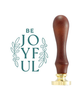 Spellbinders Be Joyful Wax Seal Stamp (WS-090) (OUTLET)