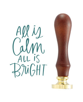 Spellbinders All Is Calm Wax Seal Stamp (WS-096) (OUTLET)