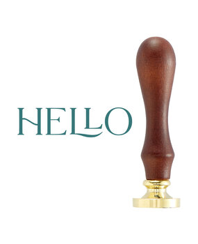 Spellbinders Oval Hello Wax Seal Stamp (WS-121) (OUTLET)