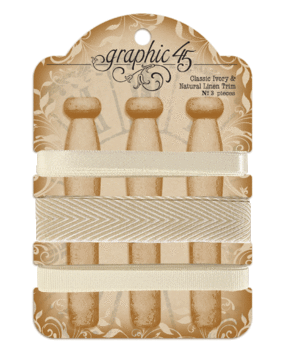 Graphic 45 Trim Classic Ivory & Natural Linen (4502289) (OUTLET) Graphic 45 Trim Classic Ivory & Natural Linen (4502289) (OUTLET)