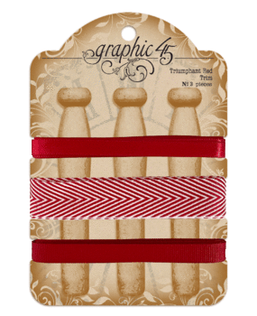 Graphic 45 Trim Triumphant Red (4502291) (OUTLET) Graphic 45 Trim Triumphant Red (4502291) (OUTLET)