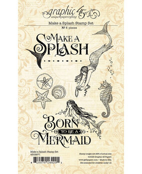 Graphic 45 Make a Splash Clear Stamps (4502671) (OUTLET) Graphic 45 Make a Splash Clear Stamps (4502671) (OUTLET)
