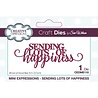 Creative Expressions Sue Wilson Craft Die Mini Expressions Sending Lots Of Happiness (CEDME110) (OUTLET) Creative Expressions Sue Wilson Craft Die Mini Expressions Sending Lots Of Happiness (CEDME110) (OUTLET)