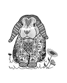 Crafty Individuals Daisy the Bunny Unmounted Rubber Stamps (CI-646) (OUTLET) Crafty Individuals Daisy the Bunny Unmounted Rubber Stamps (CI-646) (OUTLET)