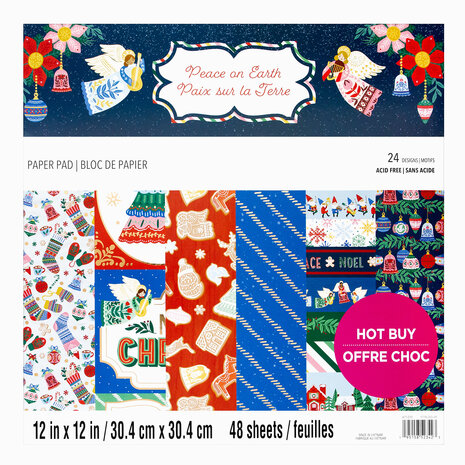 Craft Smith Peace on Earth 12x12 Inch Paper Pad (MSE7482) (OUTLET) Craft Smith Peace on Earth 12x12 Inch Paper Pad (MSE7482) (OUTLET)