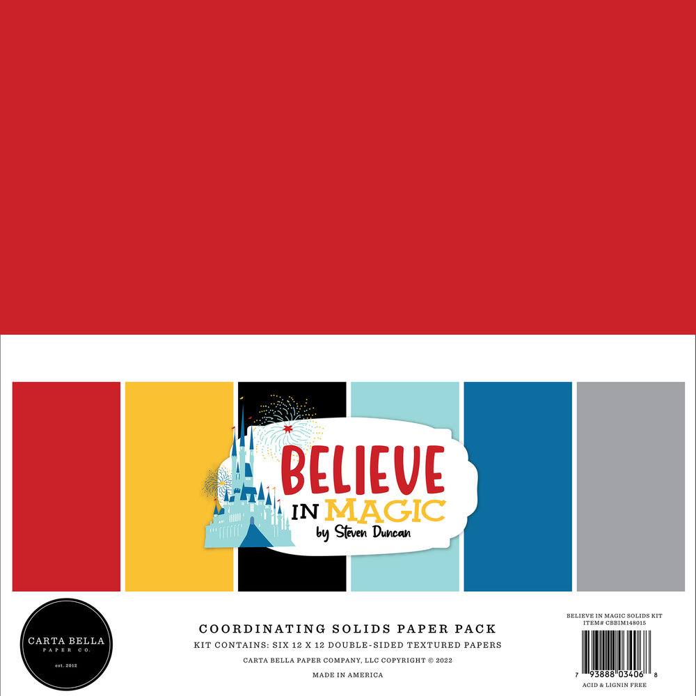 Carta Bella Believe In Magic 12x12 Inch Coordinating Solids Paper Pack (CBBIM148015) (OUTLET) Carta Bella Believe In Magic 12x12 Inch Coordinating Solids Paper Pack (CBBIM148015) (OUTLET)