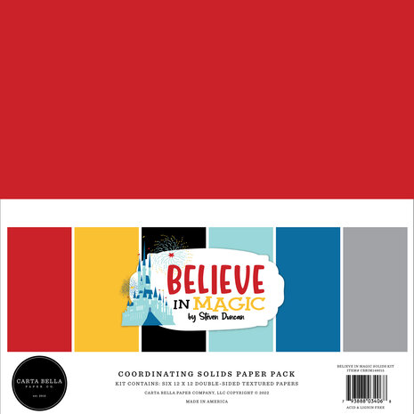 Carta Bella Believe In Magic 12x12 Inch Coordinating Solids Paper Pack (CBBIM148015) (OUTLET) Carta Bella Believe In Magic 12x12 Inch Coordinating Solids Paper Pack (CBBIM148015) (OUTLET)