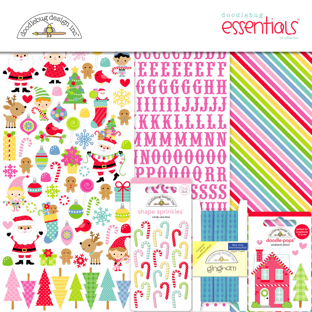 Doodlebug Design Inc. Oh What Fun 12x12 Inch Essentials Kit (9003) Doodlebug Design Inc. Oh What Fun 12x12 Inch Essentials Kit (9003)