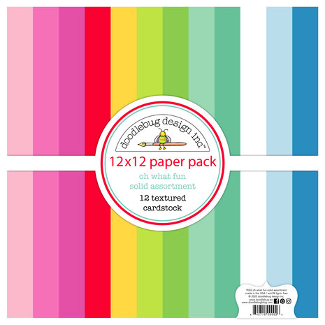 Doodlebug Design Inc. Oh What Fun 12x12 Inch Textured Cardstock Solid Paper Pack (9002) Doodlebug Design Inc. Oh What Fun 12x12 Inch Textured Cardstock Solid Paper Pack (9002)