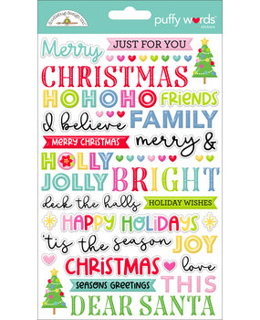 Doodlebug Design Inc. PRE-ORDER Oh What Fun Puffy Words Stickers (8967)