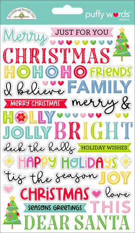 Doodlebug Design Inc. Oh What Fun Puffy Words Stickers (8967)