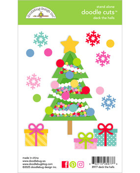 Doodlebug Design Inc. PRE-ORDER Oh What Fun Deck The Halls Doodle Cuts (8977)
