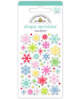 Doodlebug Design Inc. PRE-ORDER Oh What Fun Snow What Fun Shape Sprinkles (8953)