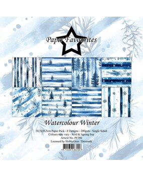 Paper Favourites Watercolour Winter 12x12 Inch Paper Pad (PF756)