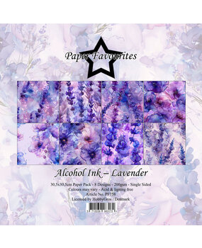 Paper Favourites Alcohol Ink Lavender 12x12 Inch Paper Pad (PF758)