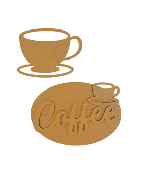 Stamperia Coffee and Chocolate MDF Crafty Shapes Blanks Cup and Plate (KLSM70) Stamperia Coffee and Chocolate MDF Crafty Shapes Blanks Cup and Plate (KLSM70)