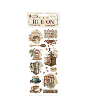 Stamperia Coffee and Chocolate Rub-On 4x8,5 Inch Vintage Coffee Moments (DFLRB193) Stamperia Coffee and Chocolate Rub-On 4x8,5 Inch Vintage Coffee Moments (DFLRB193)