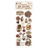 Stamperia Coffee and Chocolate Rub-On 4x8,5 Inch Vintage Sweet Moments (DFLRB194)