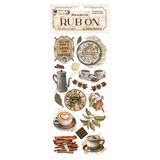 Stamperia Coffee and Chocolate Rub-On 4x8,5 Inch All You Need Is Love And Coffee (DFLRB195)