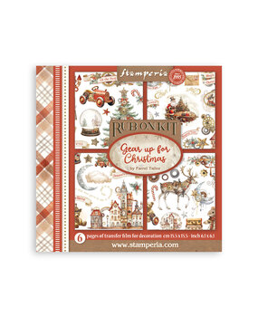 Stamperia Gear up for Christmas 6x6 Inch Rub-On Assortment (DFLRBX03) Stamperia Gear up for Christmas 6x6 Inch Rub-On Assortment (DFLRBX03)