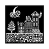 Stamperia Gear up for Christmas Thick Stencil 18x18cm Houses (KSTDQ129) Stamperia Gear up for Christmas Thick Stencil 18x18cm Houses (KSTDQ129)